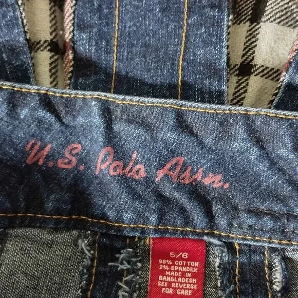 Vintage size 5/ 6 U.S. Polo Assn Pleated Jean Mini Skirt - Picture 3 of 3